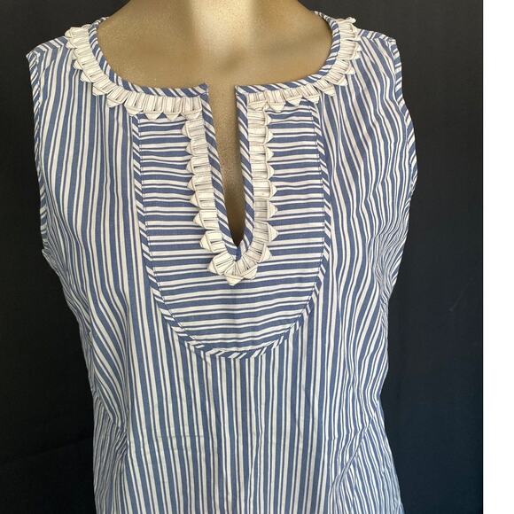 Talbots Women Size 8 Petite Stripped Tank Style Blouse - Picture 2 of 7